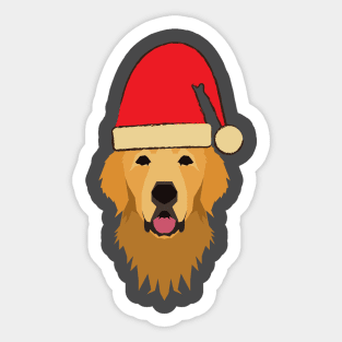 Golden Retriever Christmas Shirt Design Sticker